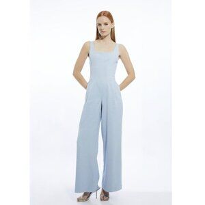 Karen Millen Tailored Sqr Neck Straight Leg Jumpsuit NWT
